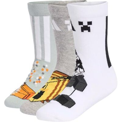 adidas Unisex niños MINECRAFT YOUTH SOCKS, Wonder Sage/medium grey heather/white, 6-7 Years adidas Unisex niños MINECRAFT YOUTH SOCKS, Wonder Sage/medium grey heather/white, 6-7 Years