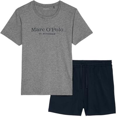 Marc O'Polo Marc O´Polo Mix & Match Short Pyjama voor heren, pyjamaset, grijs/donkerblauw, S Marc O'Polo Marc O´Polo Mix & Match Short Pyjama voor heren, pyjamaset, grijs/donkerblauw, S