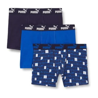 PUMA Jongens Elements Boxer (3-pack), Blue Combo, 146-152 PUMA Jongens Elements Boxer (3-pack), Blue Combo, 146-152
