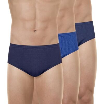 Eminence Set van 3 herenslips met hoge taille Optimaal comfort, premium katoen, elastische tailleband, elegante patronen Oeko-Tex-standaard 100 label Eminence Set van 3 herenslips met hoge taille Optimaal comfort, premium katoen, elastische tailleband, elegante patronen Oeko-Tex-standaard 100 label