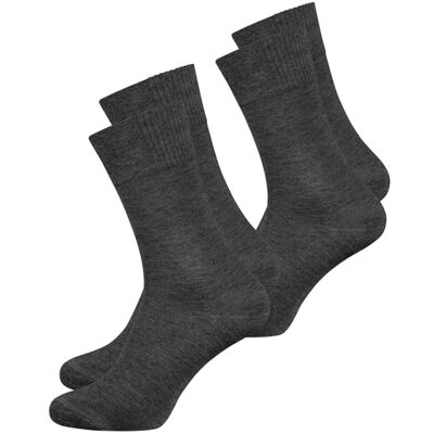Nur Die Set van 2 bamboe zachte en ademende viscose comfortabele afsluitband zonder drukkende naad sokken heren, antraciet., 46 Nur Die Set van 2 bamboe zachte en ademende viscose comfortabele afsluitband zonder drukkende naad sokken heren, antraciet., 46