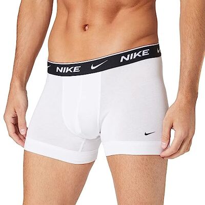 NIKE Underwear Heren Essential Trunks 3-Pack – Korte pijpen, Nauwsluitend, Zacht en elastisch materiaal, White/Grey Heather/Black, XS NIKE Underwear Heren Essential Trunks 3-Pack – Korte pijpen, Nauwsluitend, Zacht en elastisch materiaal, White/Grey Heather/Black, XS