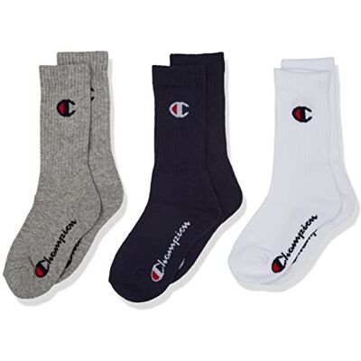 Champion Sokken (3 stuks) voor kinderen en jongeren, marineblauw, wit, lichtgrijs gemêleerd, 31-34 Champion Sokken (3 stuks) voor kinderen en jongeren, marineblauw, wit, lichtgrijs gemêleerd, 31-34