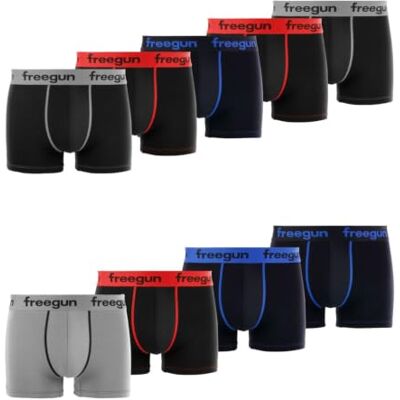 FREEGUN Boxershorts Jongen Katoen, Set van 9, Zwart E3 (14/16 jaar) Jongen, Aansluitende pasvorm, Stretch, Optimale ondersteuning, Brede band, Dagelijks gebruik FREEGUN Boxershorts Jongen Katoen, Set van 9, Zwart E3 (14/16 jaar) Jongen, Aansluitende pasvorm, Stretch, Optimale ondersteuning, Brede band, Dagelijks gebruik
