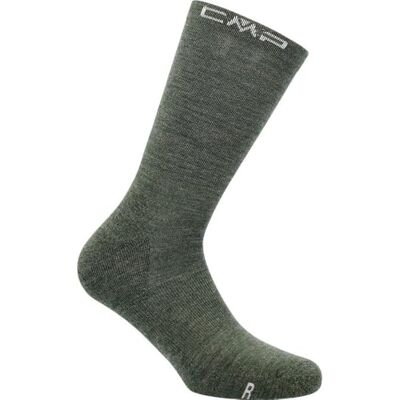CMP Hiking Wool Sock Mid, Olive Mel., 39/42 CMP Hiking Wool Sock Mid, Olive Mel., 39/42