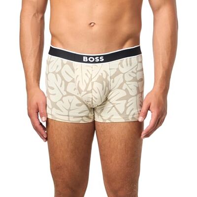 Boss Trunk 24 Print Boxershorts voor heren, Crèmekleurig/bloemenpatroon, XXL Boss Trunk 24 Print Boxershorts voor heren, Crèmekleurig/bloemenpatroon, XXL