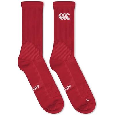 Canterbury Heren Britse en Ierse Lions Crew Training Grip Sokken, Red Dahlia, L Canterbury Heren Britse en Ierse Lions Crew Training Grip Sokken, Red Dahlia, L