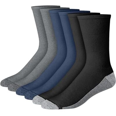 Hanes Heren Max Gewatteerde Crew sokken, vochtafvoerend met geurcontrole, multi-pack, houtskool/marineblauw/zwart-6 Pack, 4,5-12 UK (Pack van 6), Houtskool/Navy/Zwart 6 Pack, 37.5-46 EU Hanes Heren Max Gewatteerde Crew sokken, vochtafvoerend met geurcontrole, multi-pack, houtskool/marineblauw/zwart-6 Pack, 4,5-12 UK (Pack van 6), Houtskool/Navy/Zwart 6 Pack, 37.5-46 EU