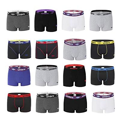 Umbro Boxershorts Heren Katoen, Set van 6, Blauw MLT (S) Umbro Boxershorts Heren Katoen, Set van 6, Blauw MLT (S)