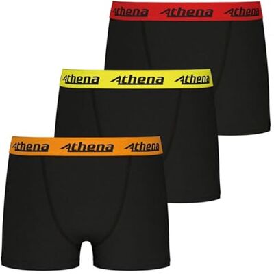 Athena Set van 3 boxershorts voor jongens, Ecopack Trio Choc, zacht en rekbaar, katoen stretch, Oeko-Tex-label Standard 100, Blauw, 12 Jaren Athena Set van 3 boxershorts voor jongens, Ecopack Trio Choc, zacht en rekbaar, katoen stretch, Oeko-Tex-label Standard 100, Blauw, 12 Jaren