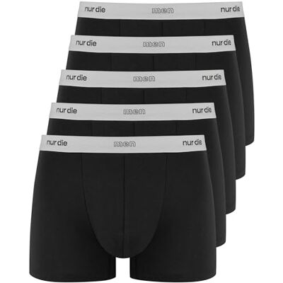 Nur Die Nur Der Boxer Organic Cotton heren 5-pack zwart, zwart, M Nur Die Nur Der Boxer Organic Cotton heren 5-pack zwart, zwart, M