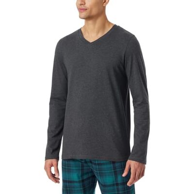 Schiesser Heren slaapshirt lange mouwen ronde hals mix Relax pyjama top, Donkergrijs-gem._182043, 48 Schiesser Heren slaapshirt lange mouwen ronde hals mix Relax pyjama top, Donkergrijs-gem._182043, 48