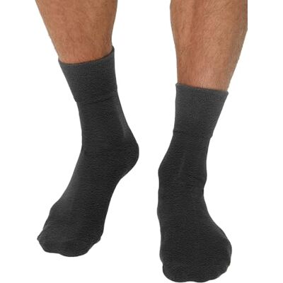 Nur Die Wellness sokken 2-pack heren met gevoerde zool comfortabele band zacht katoen hoge tailleband (maat 39-46), middelgrijs., 42 Nur Die Wellness sokken 2-pack heren met gevoerde zool comfortabele band zacht katoen hoge tailleband (maat 39-46), middelgrijs., 42