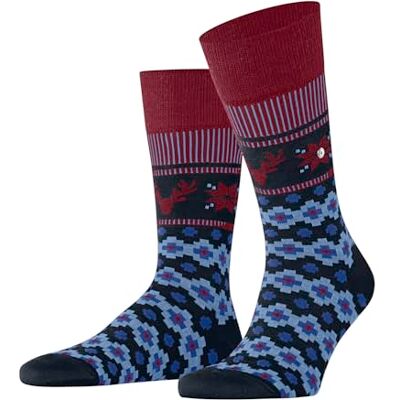 Burlington Heren Sokken Fair Isle Joy M So wol gedessineerd 1 paar, Blauw Marine 6120, 40-46 Burlington Heren Sokken Fair Isle Joy M So wol gedessineerd 1 paar, Blauw Marine 6120, 40-46