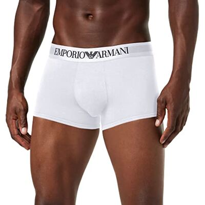 Giorgio Armani Underwear Heren Trunk Iconic Logoband Retroshorts, Blanc, L, wit, L Giorgio Armani Underwear Heren Trunk Iconic Logoband Retroshorts, Blanc, L, wit, L