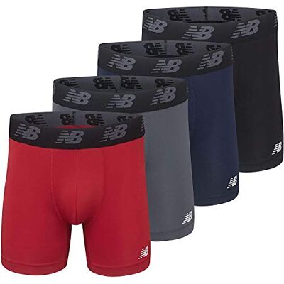 New Balance No Fly Boxershort voor heren, Pigment/Team Rood/Lood/Zwart, 5XL grote maten tall New Balance No Fly Boxershort voor heren, Pigment/Team Rood/Lood/Zwart, 5XL grote maten tall