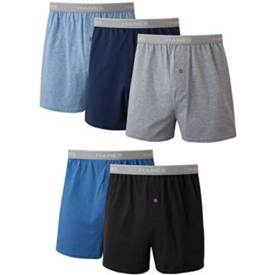 Hanes Boxershorts voor heren, verpakking van 5 stuks, GEASSORTEERD, S Hanes Boxershorts voor heren, verpakking van 5 stuks, GEASSORTEERD, S