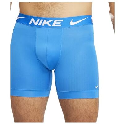 NIKE Dri-FIT Flex Micro Performance Boxershorts voor heren, verpakking van 3 stuks, fotoblauw/donkergrijs/zwart, L NIKE Dri-FIT Flex Micro Performance Boxershorts voor heren, verpakking van 3 stuks, fotoblauw/donkergrijs/zwart, L