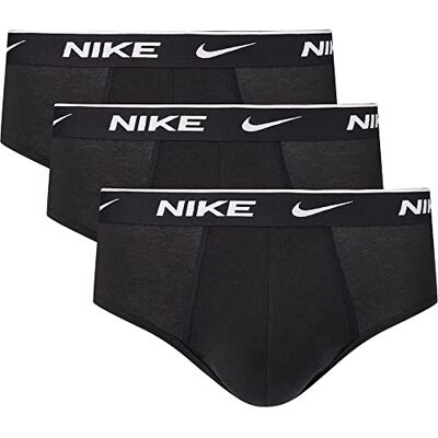 NIKE Underwear Heren Essential Briefs 3-Pack – Comfortabele pasvorm, Elastische tailleband, Geschikt voor dagelijks gebruik en sport, Black, XL NIKE Underwear Heren Essential Briefs 3-Pack – Comfortabele pasvorm, Elastische tailleband, Geschikt voor dagelijks gebruik en sport, Black, XL