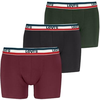 Levi's Levis Men SPRTSWR Logo Boxer Brief 3P, rood/zwart/groen, S Levi's Levis Men SPRTSWR Logo Boxer Brief 3P, rood/zwart/groen, S