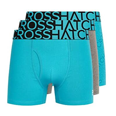 Crosshatch Typan voor heren, Typan / 3 Pack/Teal, L Crosshatch Typan voor heren, Typan / 3 Pack/Teal, L