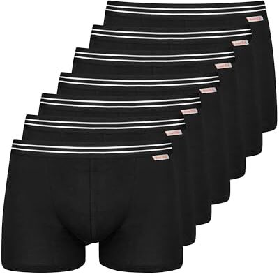 Nur Die Nur Der Boxer Cotton Stretch heren 7-pack zwart, zwart, XL Nur Die Nur Der Boxer Cotton Stretch heren 7-pack zwart, zwart, XL