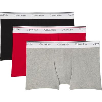 Calvin Heren Trunk (Pack van 3), Grijs (Empower/Grijs Heather/Zwart), XL Calvin Heren Trunk (Pack van 3), Grijs (Empower/Grijs Heather/Zwart), XL