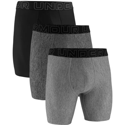 UNDER ARMOUR Tech 9 In Boxershort 2-pack Boxershort Heren, Steel Heather 3-pack, 3XL UNDER ARMOUR Tech 9 In Boxershort 2-pack Boxershort Heren, Steel Heather 3-pack, 3XL