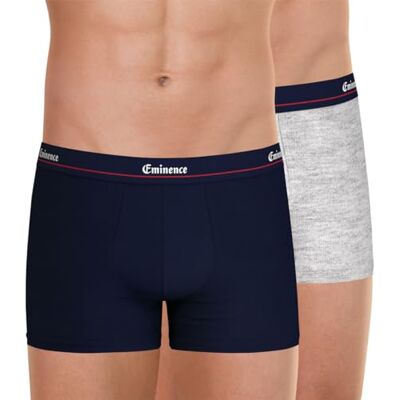 Eminence Set van 2 Swing boxershorts voor heren, gelimiteerde editie, 80 jaar, Marine/China Grijs, S Eminence Set van 2 Swing boxershorts voor heren, gelimiteerde editie, 80 jaar, Marine/China Grijs, S