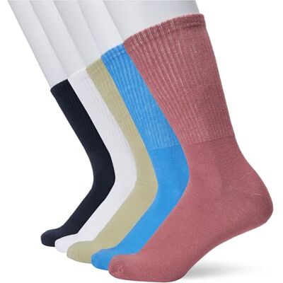 JACK & JONES JACHUGO TENNIS SOCKS 5 PACK, Mesa Rose/Pack: Desert Sage White Pacific Coast Navy Blazer, One Size JACK & JONES JACHUGO TENNIS SOCKS 5 PACK, Mesa Rose/Pack: Desert Sage White Pacific Coast Navy Blazer, One Size