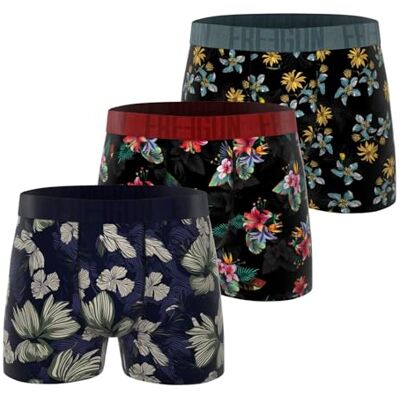 FREEGUN Boxershorts Heren Katoen, Set van 3, Blauw LA (2XL) Heren, Aansluitende pasvorm, Originele prints, Stretch, Binnenvoering 100% katoen, Brede band, Dagelijks gebruik FREEGUN Boxershorts Heren Katoen, Set van 3, Blauw LA (2XL) Heren, Aansluitende pasvorm, Originele prints, Stretch, Binnenvoering 100% katoen, Brede band, Dagelijks gebruik