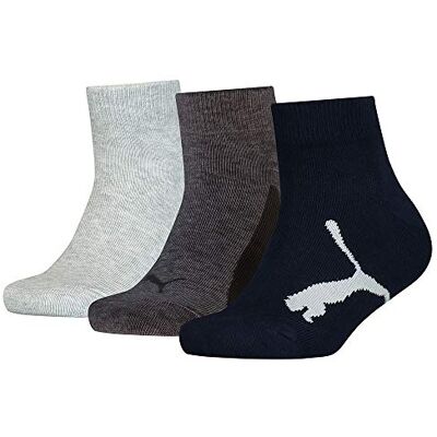 PUMA Quarter kindersokken, zwart, 35/38 (3 stuks), zwart, 38 PUMA Quarter kindersokken, zwart, 35/38 (3 stuks), zwart, 38