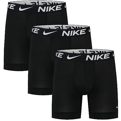 NIKE Underwear Heren Essential Boxer Briefs 3-Pack – Klassiek ontwerp, Rekbaar comfort, Geschikt voor dagelijks gebruik en training, Black/Black/Black, L NIKE Underwear Heren Essential Boxer Briefs 3-Pack – Klassiek ontwerp, Rekbaar comfort, Geschikt voor dagelijks gebruik en training, Black/Black/Black, L
