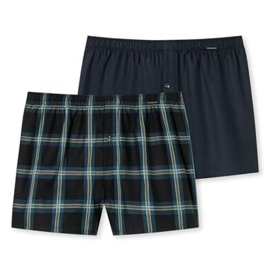 Schiesser Heren 2-pack boxershorts katoen web geweven boxer, Gesorteerd 16_180202, S Schiesser Heren 2-pack boxershorts katoen web geweven boxer, Gesorteerd 16_180202, S