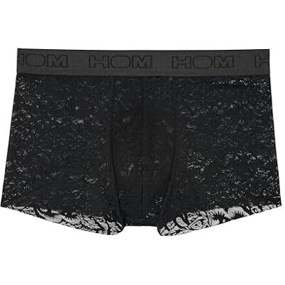 HOM Korte boxershort Free Cut Lace Trunks voor heren, Zwart, L HOM Korte boxershort Free Cut Lace Trunks voor heren, Zwart, L