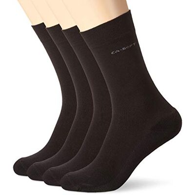 Camano Online Unisex ca-soft Walk Socks 4p, zwart, 43-46 EU Camano Online Unisex ca-soft Walk Socks 4p, zwart, 43-46 EU