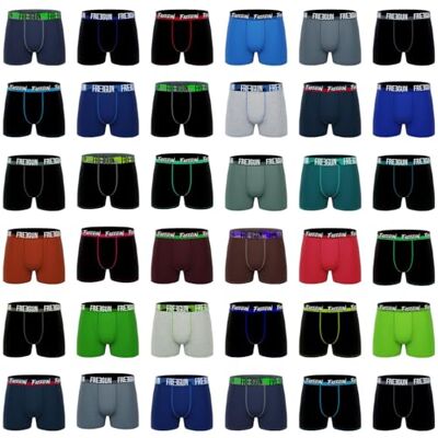 FREEGUN Boxershorts Heren Katoen, Set van 3, Zwart MLT (M) FREEGUN Boxershorts Heren Katoen, Set van 3, Zwart MLT (M)