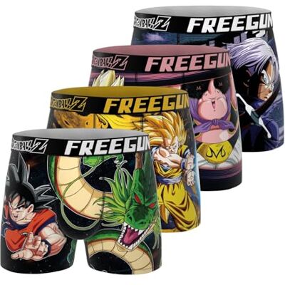 FREEGUN Boxershorts Heren DRAGON BALL Z, Set van 4, Groen 15 (2XL) FREEGUN Boxershorts Heren DRAGON BALL Z, Set van 4, Groen 15 (2XL)