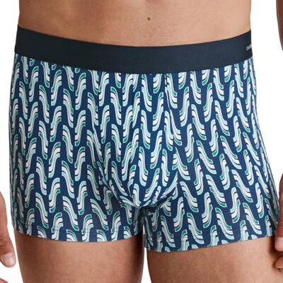 CALIDA Cotton Code Design Boxershorts voor heren, zachte elastische tailleband, Night Ink, 46-48 CALIDA Cotton Code Design Boxershorts voor heren, zachte elastische tailleband, Night Ink, 46-48