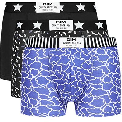 DIM Boxer (3 stuks) heren, wolk blauw/zwart/cotillon, XXL DIM Boxer (3 stuks) heren, wolk blauw/zwart/cotillon, XXL
