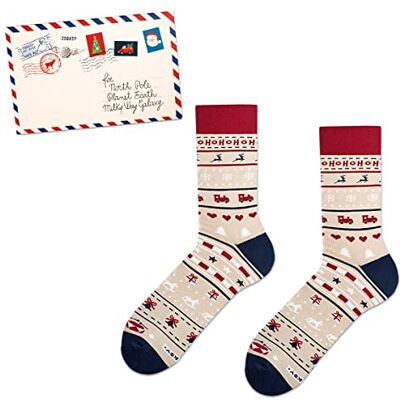 ZOOKSY Kleurrijke sokken voor dames en heren, grappige kousen met katoen, grappige uniseks sokken, meerkleurig, Xmas box, 36-40 EU ZOOKSY Kleurrijke sokken voor dames en heren, grappige kousen met katoen, grappige uniseks sokken, meerkleurig, Xmas box, 36-40 EU