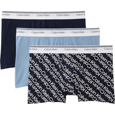 Calvin Trunk voor heren, Blauw (vervaagd denim/vet tracklogo/Shorel), XL Calvin Trunk voor heren, Blauw (vervaagd denim/vet tracklogo/Shorel), XL