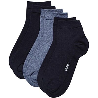 Camano Enkelsokken voor heren, verpakking van 3 stuks, blauw (Navy 4), 43-46 EU Camano Enkelsokken voor heren, verpakking van 3 stuks, blauw (Navy 4), 43-46 EU