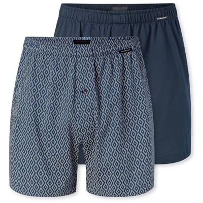 Schiesser Set van 2 boxershorts voor heren, katoen, jersey, zacht, multipack jersey boxer Schiesser Set van 2 boxershorts voor heren, katoen, jersey, zacht, multipack jersey boxer