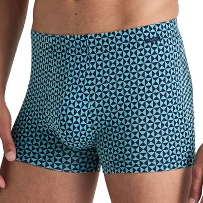CALIDA Grafic Cotton boxershorts voor heren, van 100% supima-katoen, met stof beklede elastische tailleband, bright blue, 46-48 CALIDA Grafic Cotton boxershorts voor heren, van 100% supima-katoen, met stof beklede elastische tailleband, bright blue, 46-48