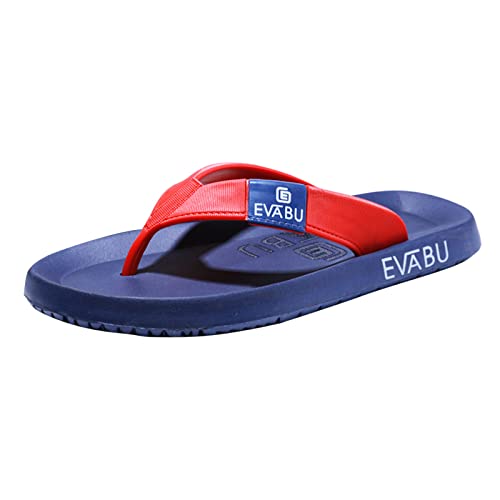 UIFLQXX Mannen Buitenlandse Handel Zomer Eenvoudige Flip Flop Strand Schoenen Mop Slippers Mannen Maat 11, Blauw, 40 EU