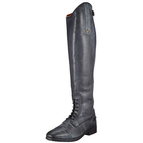 HKM 3994 Rijlaarzen Valencia leren rijlaarzen unisex standaard lengte/breedte 36-46, zwart grijs, 43 EU