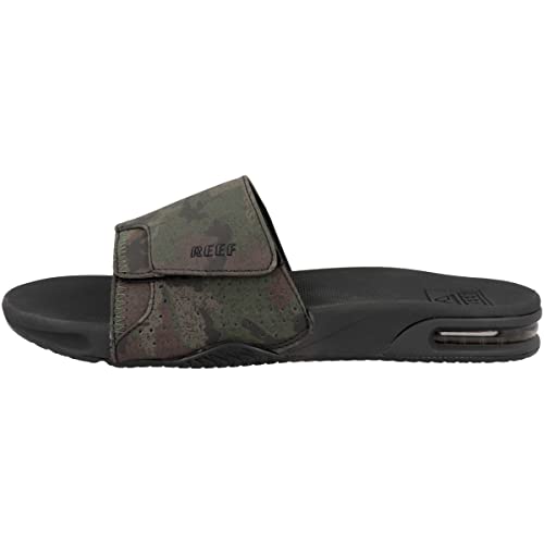 Reef Fanning Slide sandaal voor heren, Olijven Camo, 44 EU