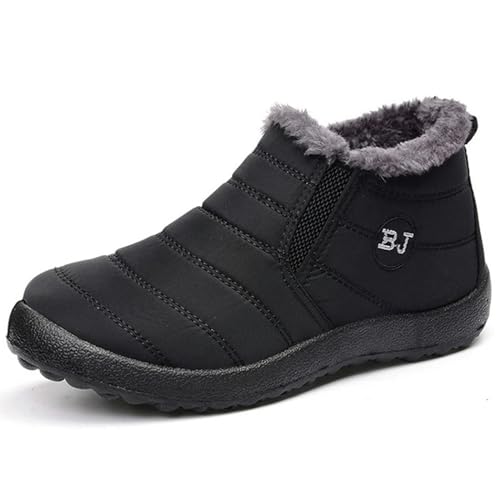 RINDE Boojoy Winter Laarzen Mannen Laarzen Winter Schoenen Voor Mannen Waterdichte Snowboots Winter Warm Heren, Wijn, 35 EU