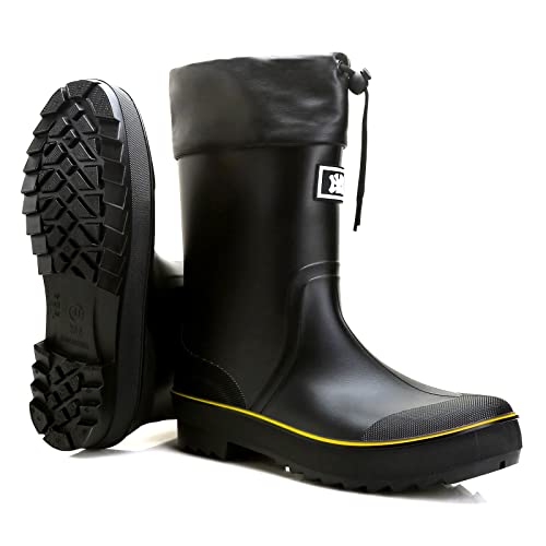 Foinledr Regenlaarzen Heren Rubberlaarzen Chelsea Laarzen Waterdicht Rubberen Wellingtons Rubber Rain Boots Regenlaars Rubberen Laarzen Tuinlaarzen